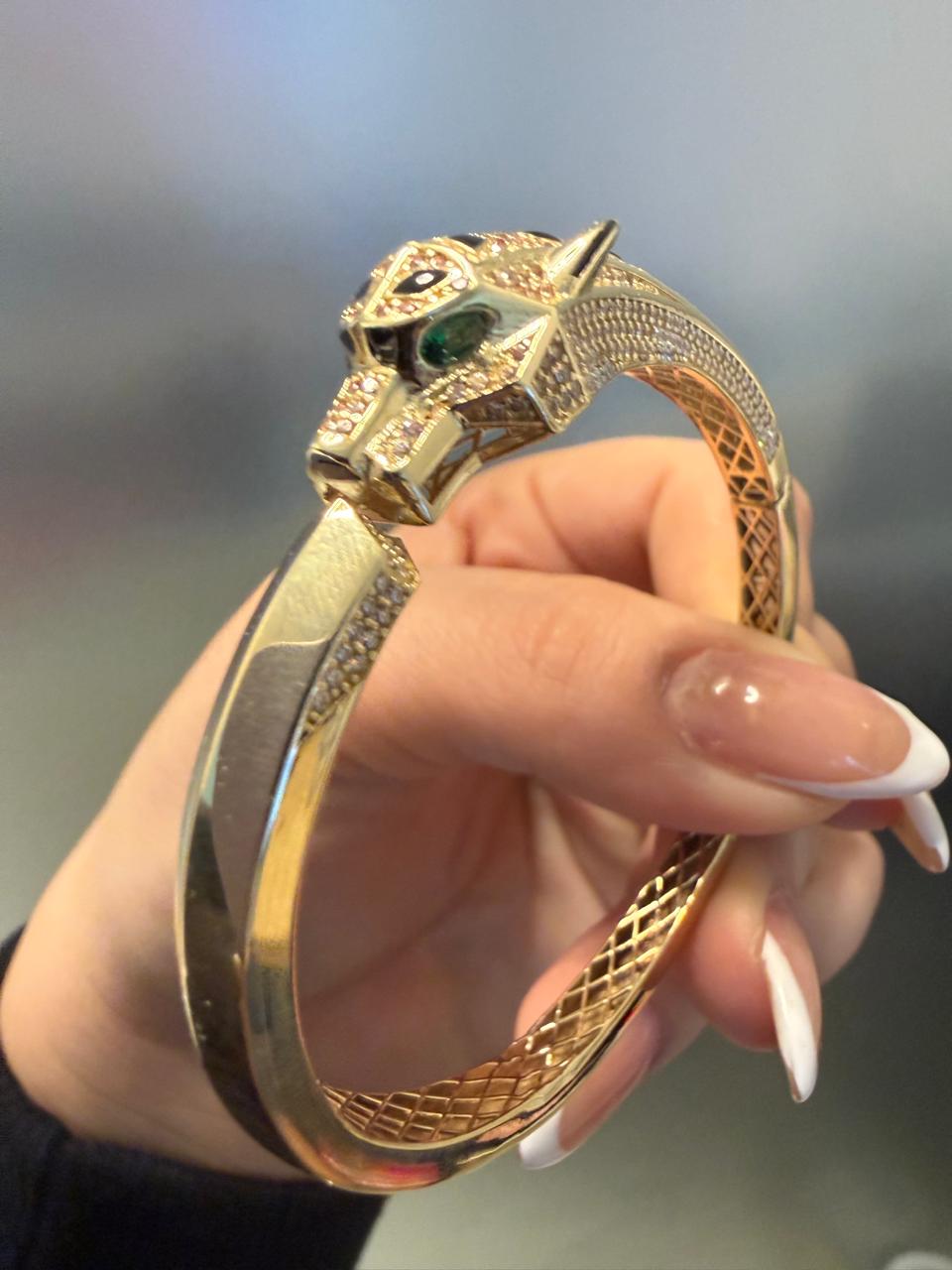 BRAZALETE PANTE CARTIER 10K 14GR